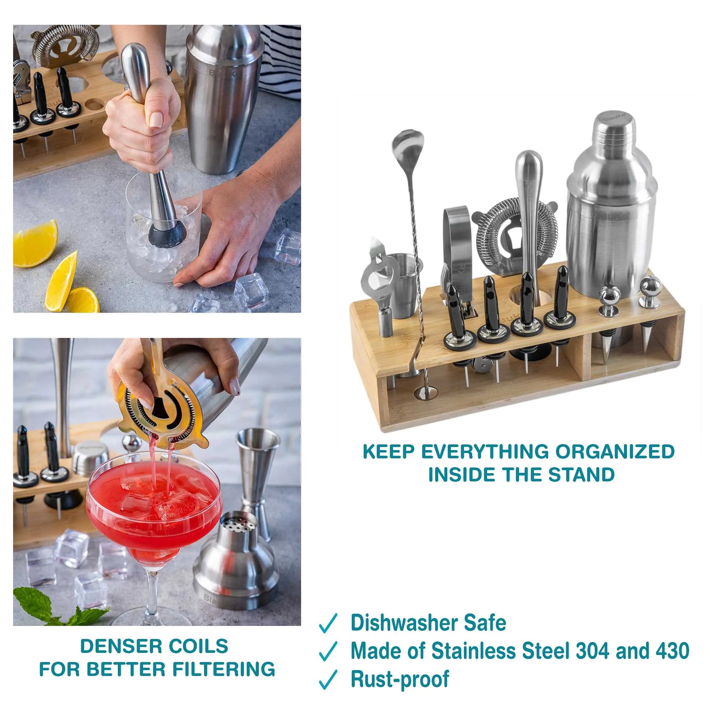 Stainless Steel Cocktail Shaker Set