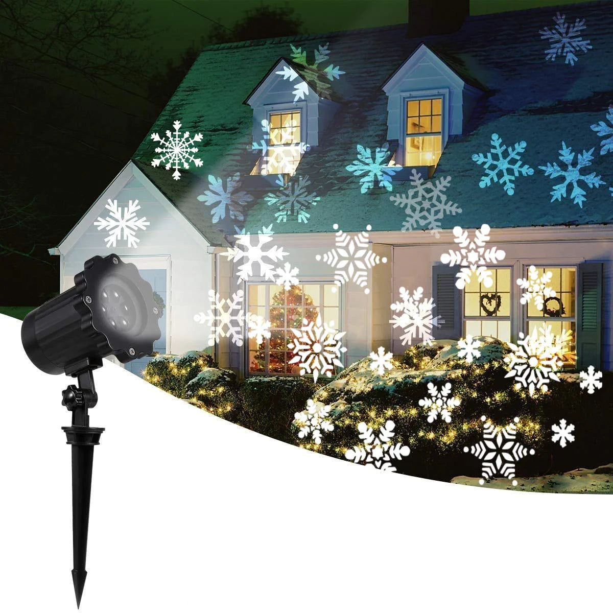 LED Snowflake Laser Projector for Christmas Decor