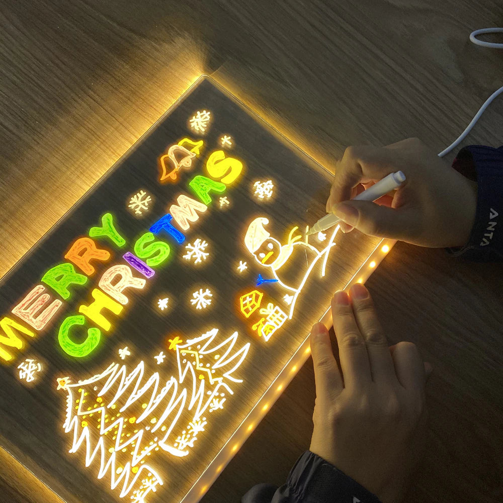 LED drawing board with colors