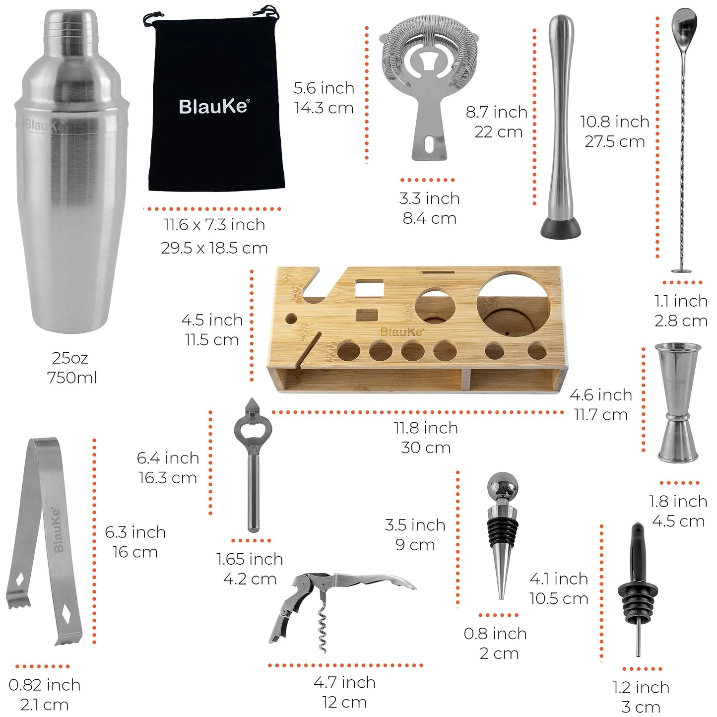 Stainless Steel Cocktail Shaker Set